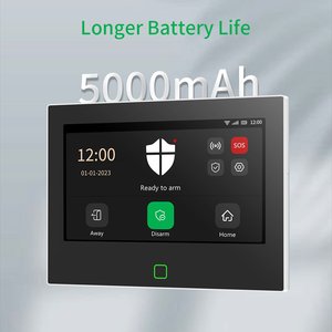 מסך מסך מגע מלא מלא טוויה wifi מערכת אזעקת אבטחה הבית עם חיישן תנועה חיצוני