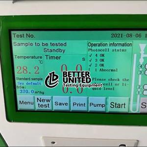 Probador de prueba de área de superficie específica transpirable automática de cemento con pantalla digital - Product Image 6