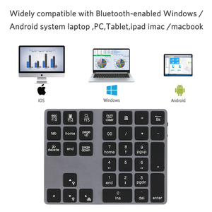 Pocket Calculator Numpad Number Pad Backlight Wireless bluetooth <strong>Numeric</strong> Keypad with 7 Color - Product Image 2