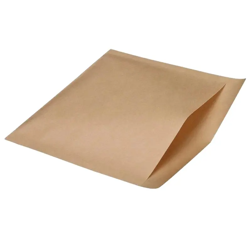 Küçük düz ekmek kollu çerez şeker çerezler tohumları parti iyilik için kahverengi kağıt poşetler özel Logo sandviç çanta