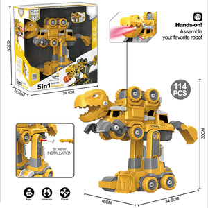 2023新型遥控恐龙玩具车工程装配工程车辆遥控改造男孩玩具 - Product Image 5