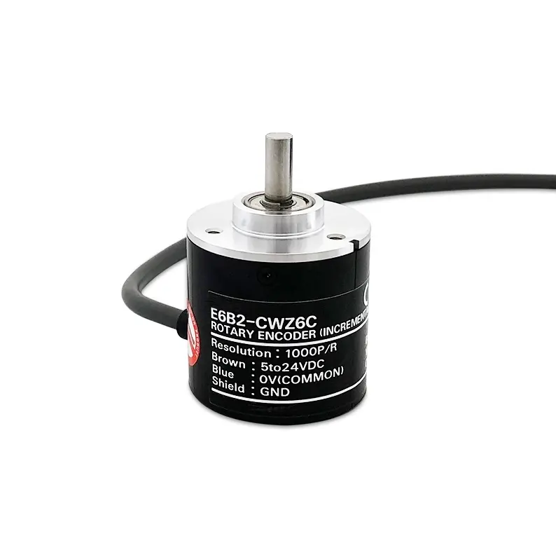 Dia40mm เพลาแข็ง E6B2-CWZ6C DC5 ~ 24V NPN ประเภทเอาท์พุท ABZ สามเฟสที่เพิ่มขึ้นโรตารีเข้ารหัส10 ~ 3600 P/R