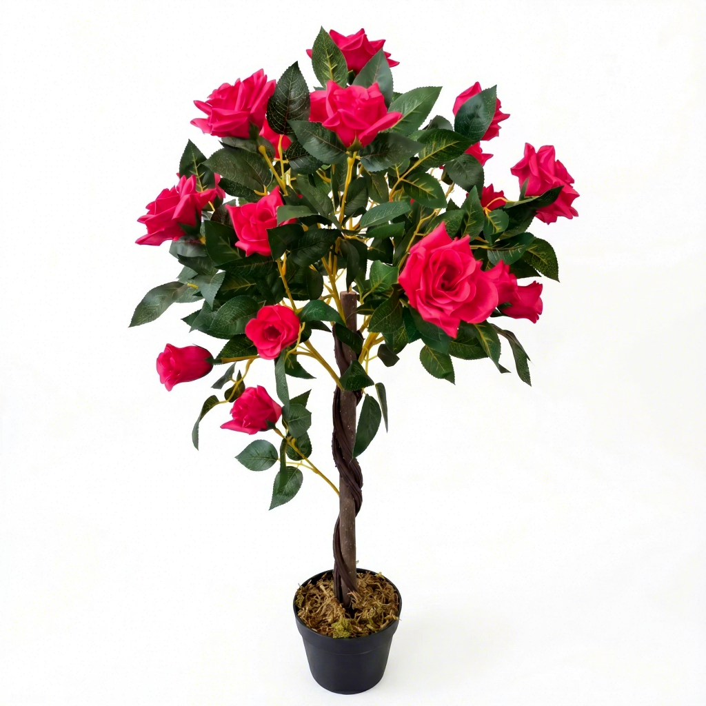 albero di rose rosso