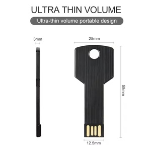 Toptan Metal Metal anahtar USB Flash sürücü 64MB 128MB 256MB 512MB USB 2.0 yüksek hızlı toplu Pendrive promosyon USB sopa - Product Image 1
