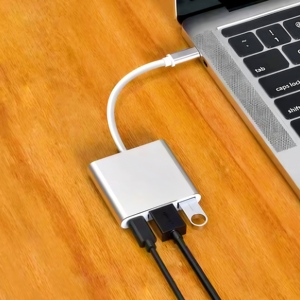 旅行适配器计算机硬件软件3.1类型C至4K HDMI USB 3.0 3合1 USB C扩展坞集线器 - Product Image 6
