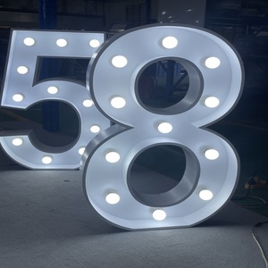 Düğün için kayan yazı harfler 4ft Led numarası özel dev Logo büyük numarası Light up işaretleri açık büyük sayılar için parti - Product Image 4