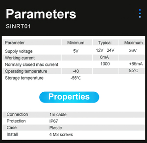SINRT01-Interruptor de alarma de relé de 2 ejes, Inclinómetro de medición de ángulo de inclinación de alta precisión +-90 grados (inclinación enrollable) para PC/Android/APP - Product Image 3