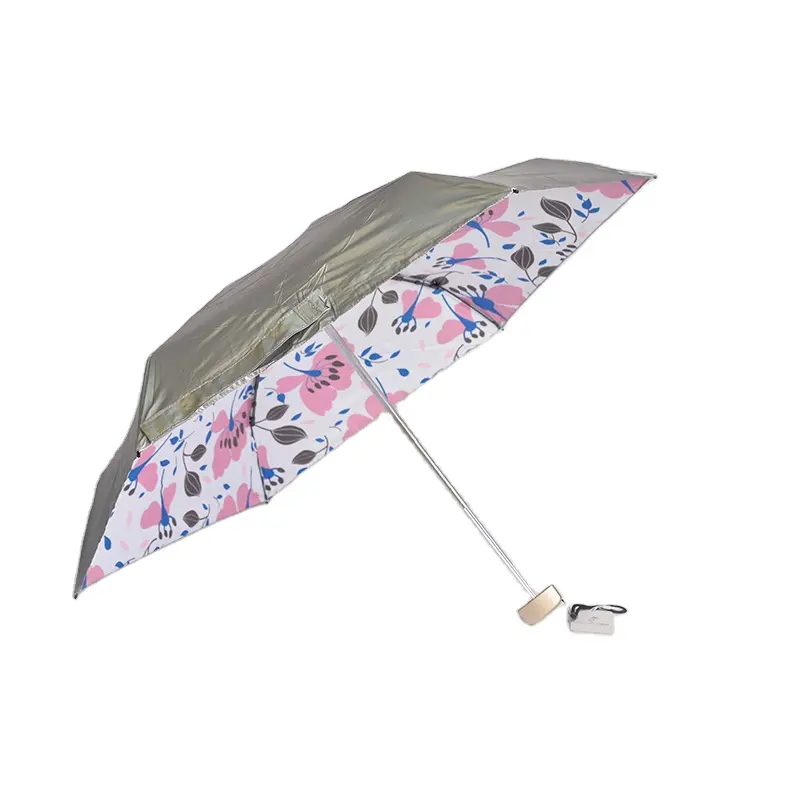 Manufacturer Wholesale Good Quality Portable Travel Rain 5 Fold Mini Pocket Umbrella