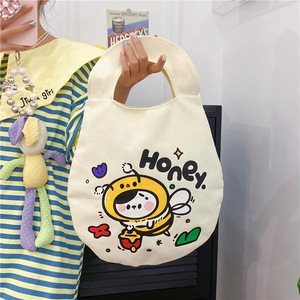 Japonés lindo Instagram Popular señora estilo lienzo bolso algodón estudiante compras Tutorial bolsa con logotipo personalizado - Product Image 1