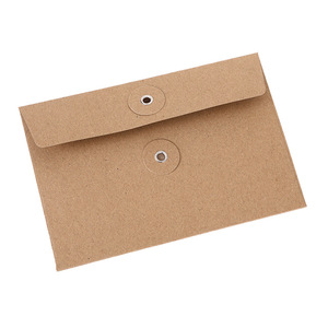 Großhandel benutzer definierte braune Kraft papier String Tie Verschluss Papier umschlag Dokumente Dateien Umschläge - Product Image 1