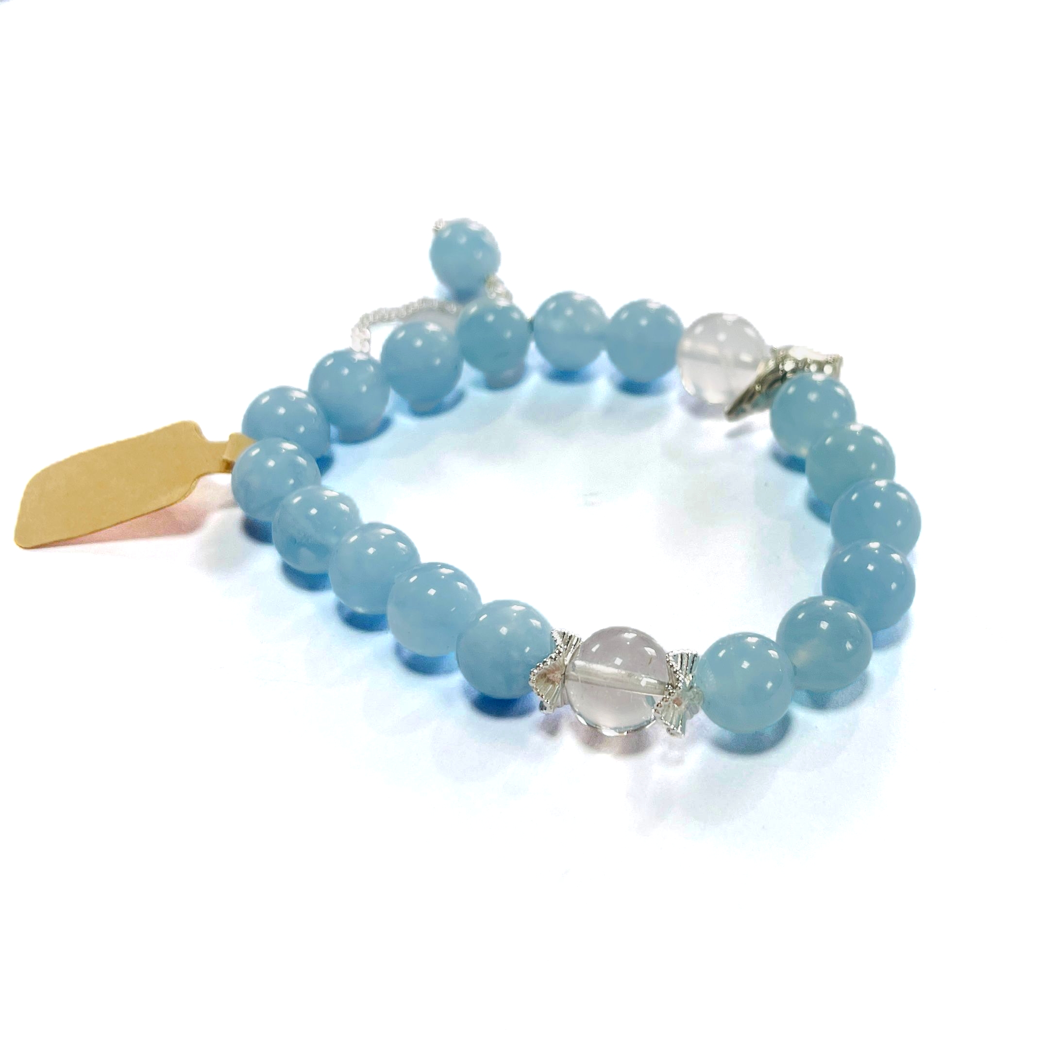 กำไลข้อมือทองหยกหินธรรมชาติลูกปัดทรงกลมของขวัญสำหรับผู้หญิง - Product Image 6