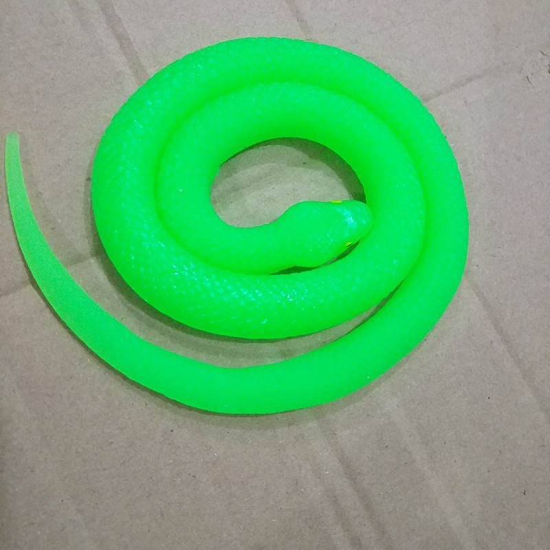Round-headed snake-luminous green