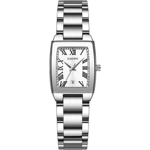 New Design GAIDU <strong>Brand</strong> KD8869 Niche Light Luxury Vintage Square Dial Wristwatch Stylish Waterproof Steel Band Quartz Watch - Product Image 6
