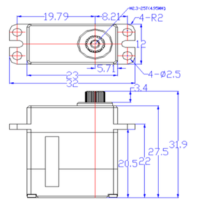 Feetech STS3032 braccio robotico ad alta precisione Micro Servo Magnetic encoder doppio albero seriale Multi-giro continuo in metallo in plastica - Product Image 6
