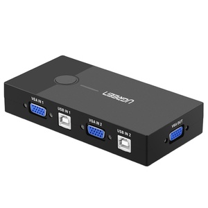 Ugreen-conmutador Hdr Kvm con 2 puertos Usb, caja divisora para compartir teclado de impresora, ratón, Kvm, Hdrr + Vga - Product Image 1