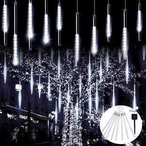 30CM 50CM 80CM Meteor Shower Rain <strong>LED</strong> Fairy String Light 8 Drop Raindrop Snow Falling Light Waterproof Cascading Tree Light - Product Image 5