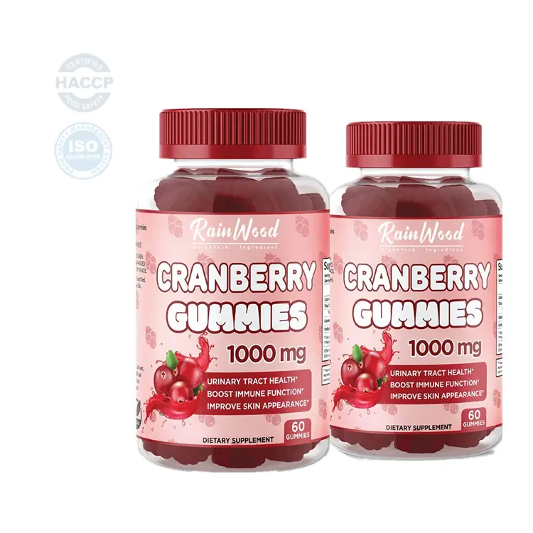 จัดหาสารสกัดจากผลไม้แครนเบอร์รี่เกรดอาหารสารสกัดจากแครนเบอร์รี่ Cranberry Gummies