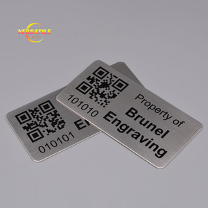 แผ่นบาร์โค้ดโลหะคิวอาร์โค้ดทำจากอลูมิเนียมหมายเลขซีเรียลแผ่นโลหะ - Product Image 3
