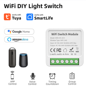 Tianlai Tuya Hausa utomations system WiFi-Relais schalter 2-Gang-Mini-Smart-Schalter - Product Image 2