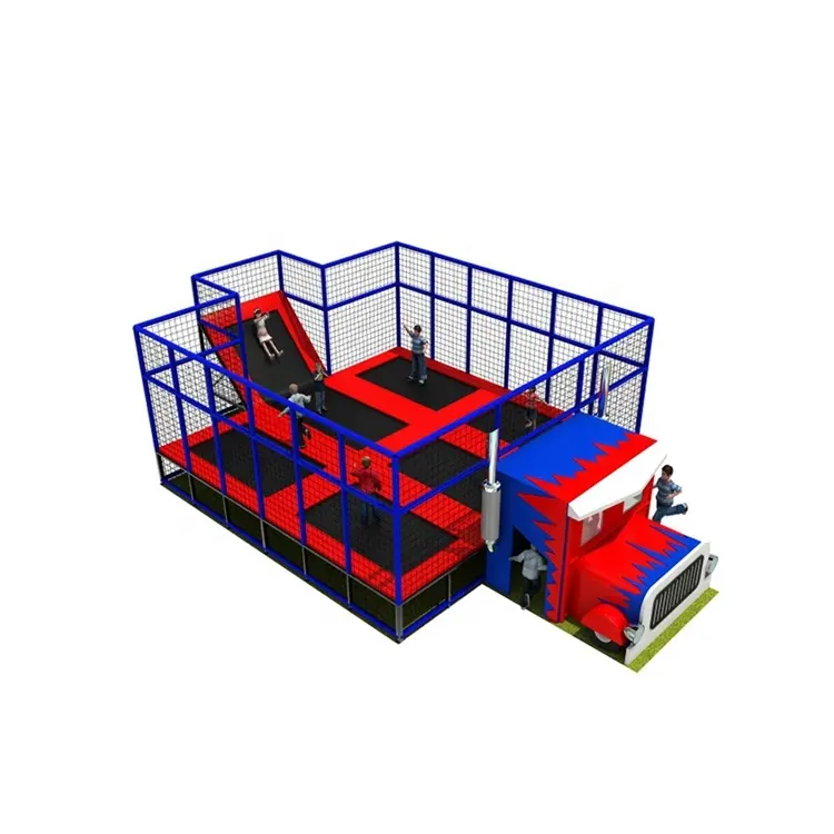 Low prices custom the mall kids play colorful trampoline park for sale