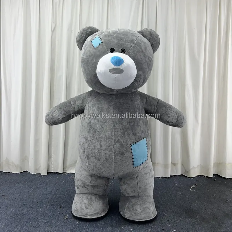 Disfraz de Mascota de oso de peluche inflable vestido de piel elegante para adultos para fiestas al aire libre y publicidad