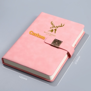 2026 Kleine Menge Custom ized Verschiedene Farben Metall knopf A5 Hochwertiges Journal B5 Größe Leder tagebuch PU Hardcover Notebook - Product Image 3
