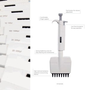 Ống Pipet Siêu Nhỏ Ống Pipet Đa Kênh Phòng Thí Nghiệm 50-300ul Ống Pipet Siêu Nhỏ Điều Chỉnh Được 12 Kênh 5ul-50ul - Product Image 3