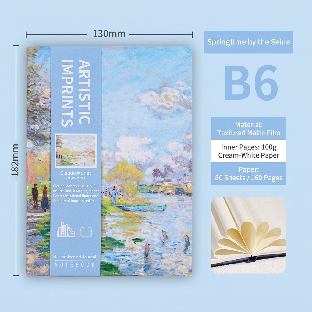 blue Spring by the seine-b6-100g-80 sheets