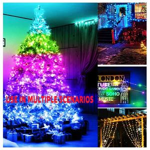 USB10メートルロール防水LEDストリング5Vアドレス指定可能なRGB24KEYリモコンアプリリモコンChristmasFairyストリングライト - Product Image 6
