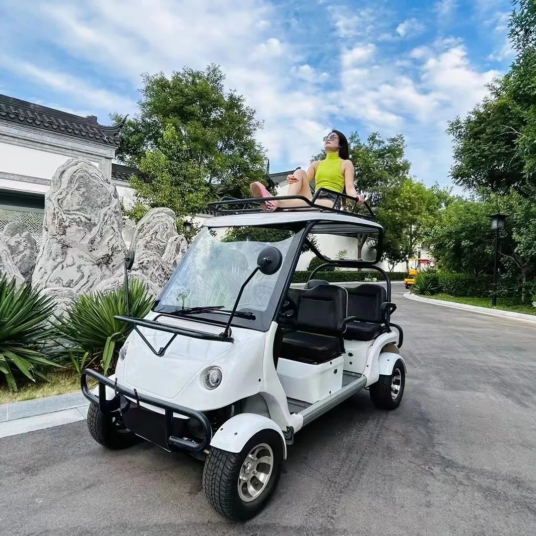 Offre Spéciale 4 sièges électrique CEE a fermé le chariot de golf de la batterie au lithium 5kw