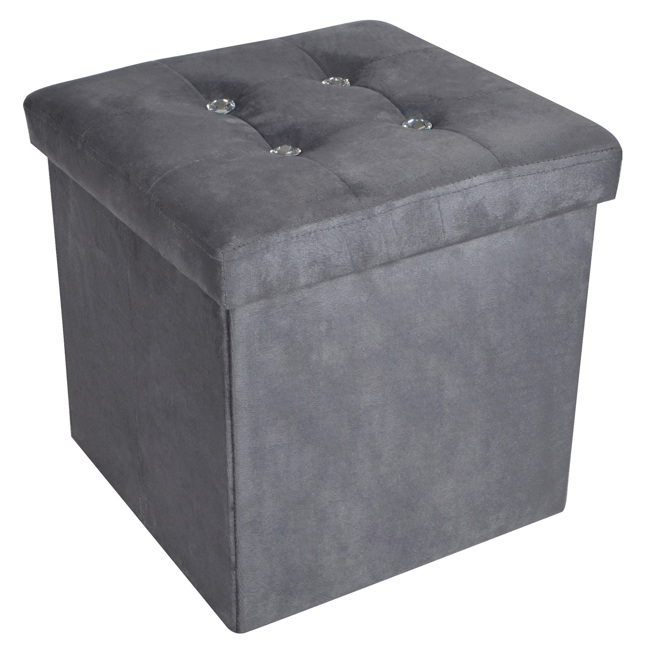 Super soft velvet storage ottoman and foldable stool seats velvet storage chair living room