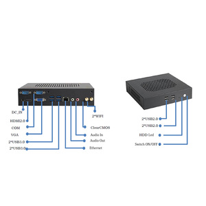Robuster lüfter loser industrieller Mini-PC SSD Quad Core LAN Desktop-Computer Komplett set Gebraucht Niedrigster Preis Linux 4GB Mini-PC Keine Festplatte - Product Image 4