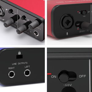 Interfaz de Audio USB, Solo micrófono XLR para Podcast, equipo de grabación de estudio, interfaz de audio/tarjeta de sonido USB externa