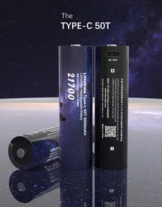 LiitoKala 50T Type-C 5000mAh 3.7V 21700mAh Rechargeable Li-ion Battery Cylindrical <strong>USB</strong> <strong>Input</strong> &amp; <strong>Output</strong> 21700 Type-C - Product Image 3