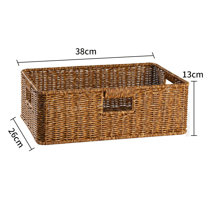 Marrone scuro a tre maniglie 38*26*13cm