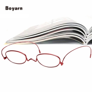 Boyarnメタルシンリーダーアンチブルーライトグラスドロップシッピング360度回転拡大フォスターグラント読書男性女性用
