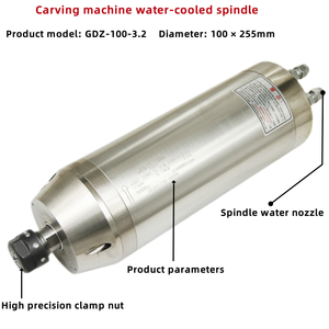 24000转/分水冷数控石材雕刻主轴电机3.2kw ER20核心轴承组件铣床主轴电机 - Product Image 2