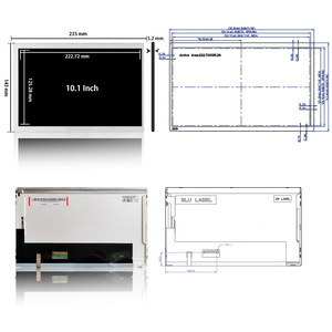 AUO 10,1 ''Pantalla LCD IPS 1024x600 Terminal de mano industrial Pantalla LCD Módulos LCD de 10,1 pulgadas sin táctil capacitiva - Product Image 4
