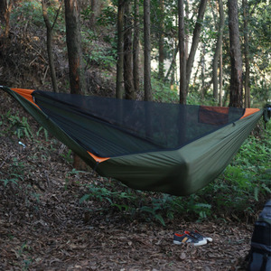 Amache appese in corda di Nylon a rete di alta qualità fornitore dorato amaca portatile Set da trekking telo antipioggia e amaca con zanzariera