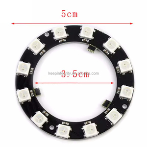 WS2812 modulo circolare LED full-color RGB rosso verde blu 5050 LED tallone modulo scheda di sviluppo - Product Image 2