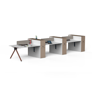 书桌和工作站电脑桌现代办公家具员工桌椅套装 - Product Image 6