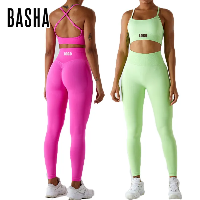 BASHAsports nouveau costume de Yoga sans couture soutien-gorge sexuel Shorts de Yoga Leggings séchage rapide sport Fitness costume Gym Fitness vêtements de Sport