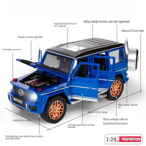 <strong>1</strong>:<strong>24</strong> G63 Shadow Wing Special Edition G63 Alloy <strong>Toy</strong> Six Door Remote Control Sound and Light Alloy Model Children's Gift - Product Image 5