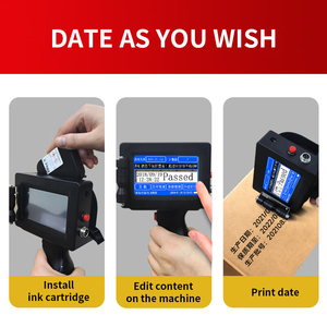 Impresora de inyección de tinta de mano portátil Tinta de secado rápido de caracteres grandes de 100mm para codificación de lote de logotipo de texto en cualquier superficie - Product Image 5