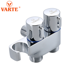 Brass Angle Valve Double Handle ABS <strong>Bidet</strong> Head <strong>Use</strong> Good Chrome and Polish Shattaf Set - Product Image 6