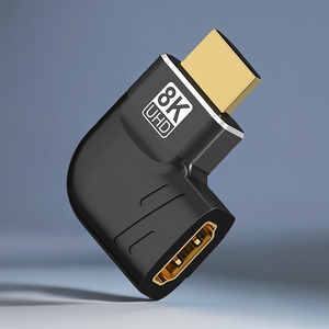 Adaptador 8K HDMI macho a hembra de 90 ° Interfaz de computadora de curva lateral para proyector de monitor de TV portátil y pantalla de fundición - Product Image 4