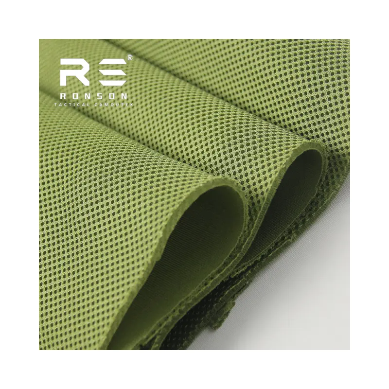 Ronson 3D không khí lưới vải ô liu màu xanh lá cây bánh sandwich Polyester không khí lưới vải cho ghế văn phòng ghế xe