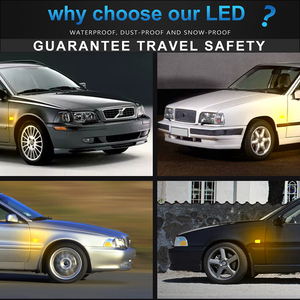 ไฟแสดงสถานะด้านข้าง LED สีดำแบบไดนามิกสำหรับวอลโว่ C70 S40 S71 V40 V70 V70XC สัญญาณไฟเลี้ยวหมายเลข9178885 9190169 - Product Image 3