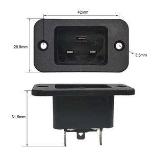 C20 3PIN 16A 20A Inlet Plug Power <strong>Socket</strong> <strong>with</strong> Screw - Product Image 4