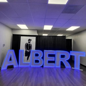 Rgb Led Outdoor Neon 'Marry Me' Metal Light Giant 3ft 4ft Large Marquee Letter Signs for Birthday Party Wedding Decoration